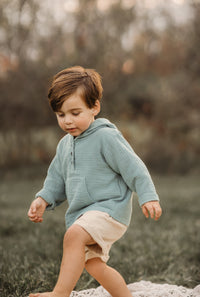 SS Boy's Top Knox Hoodie (soft teal muslin)