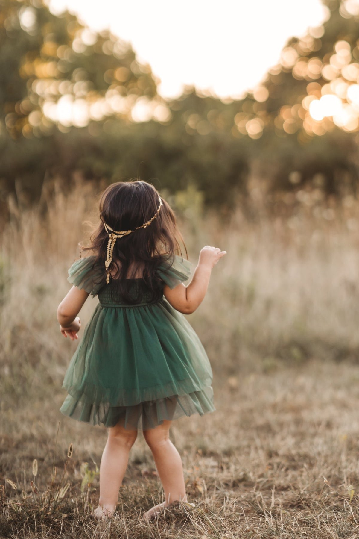 SS Girl's Dress Fawn Dress (forest tulle)