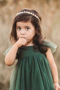 SS Girl's Dress Fawn Dress (forest tulle)