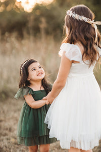 SS Girl's Dress Fawn Dress (forest tulle)