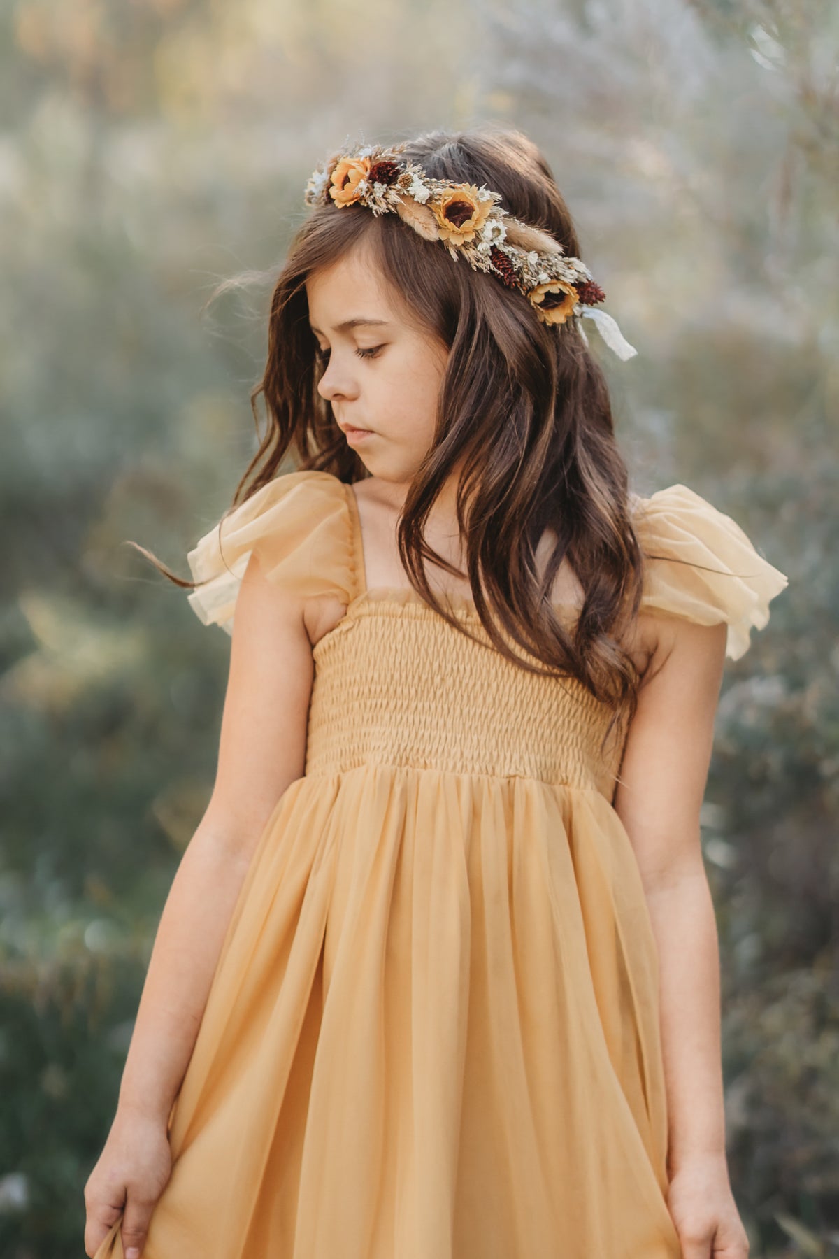 SS Girl's Dress Marabella Dress (saffron tulle)
