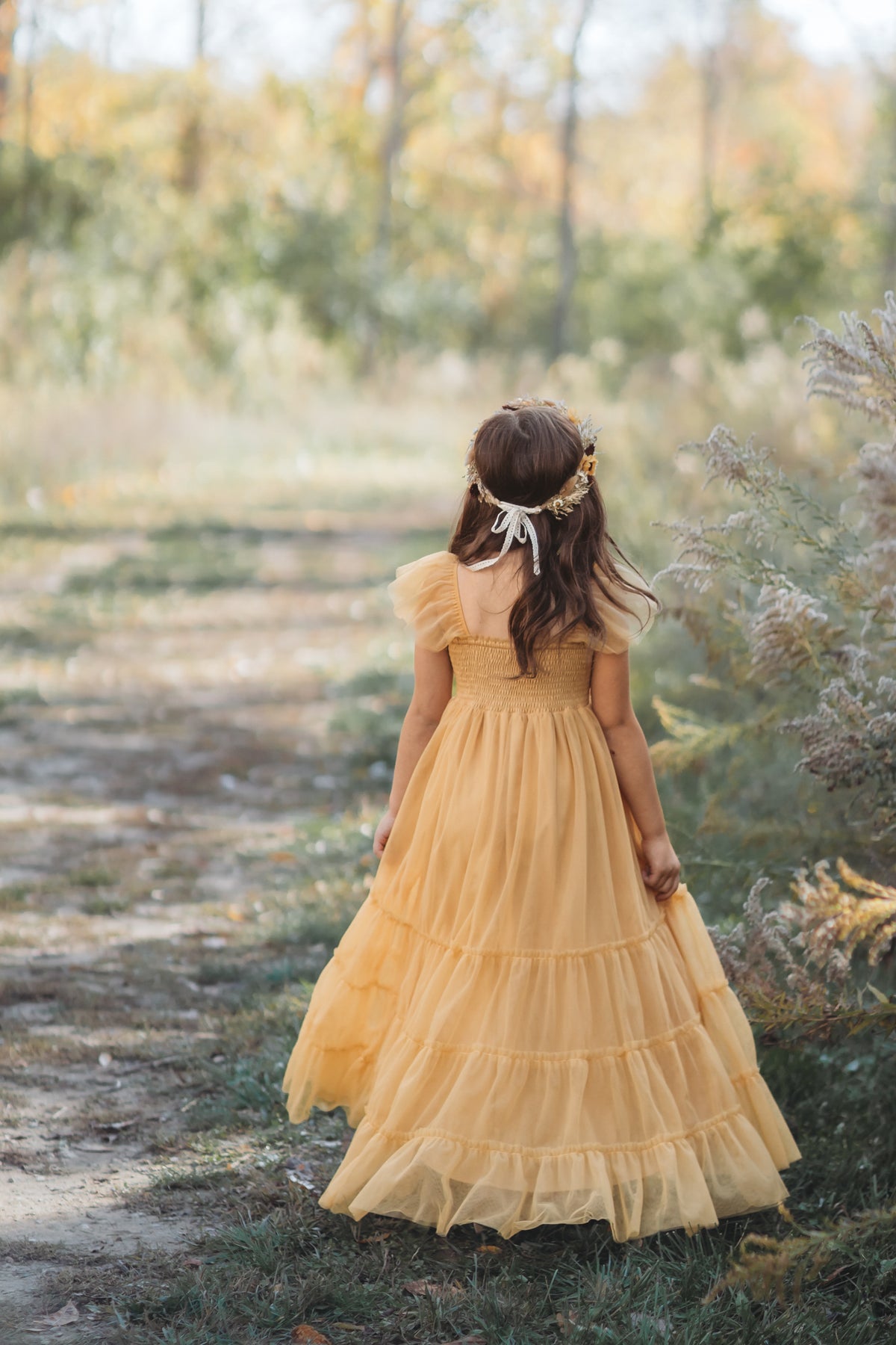 SS Girl's Dress Marabella Dress (saffron tulle)