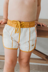 LB Boy's Swim Surf Shorts (color stripes)