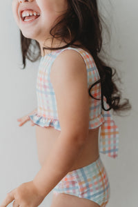LB Girl's Swim Scoopback Set (plaid)