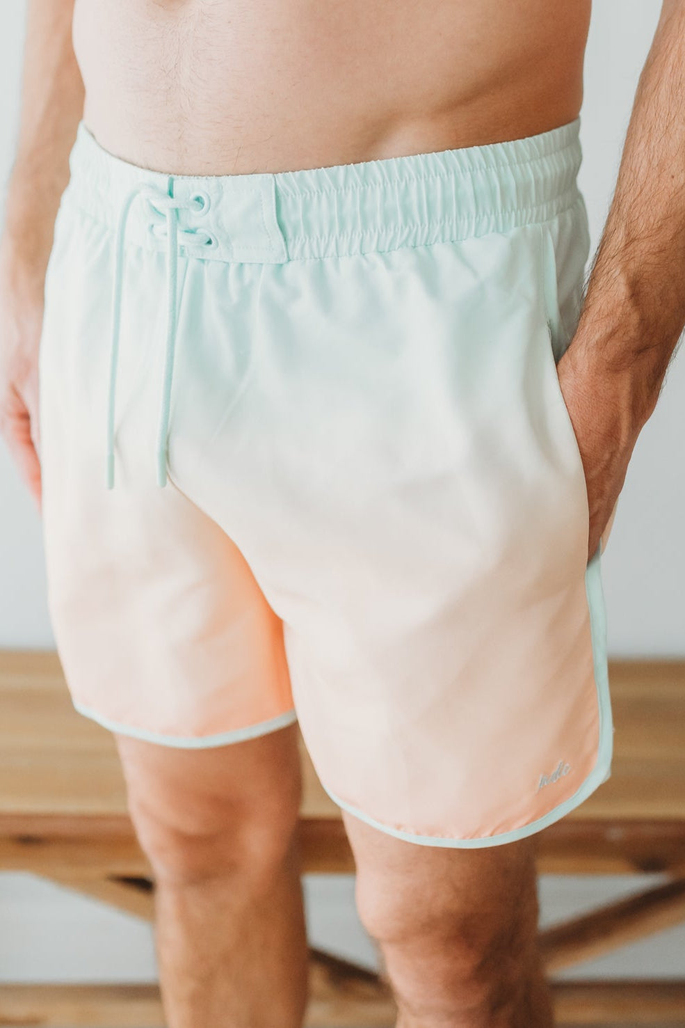 LB Men's Swim Men's Surf Shorts (peach ombre)