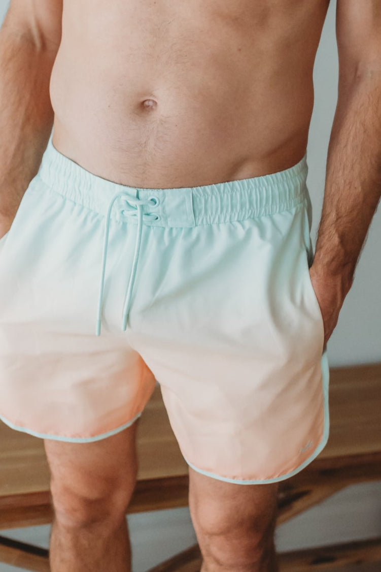 LB Men's Swim Men's Surf Shorts (peach ombre)
