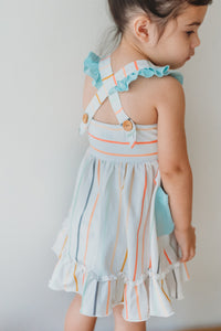 LB Girl's Dress Bree Crossback Dress (color stripes) FINAL SALE