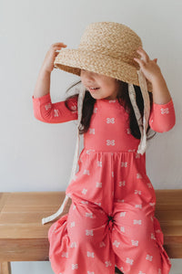 LB Girl's Romper Rita Romper (pink butterfly) FINAL SALE