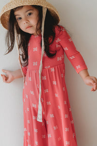 LB Girl's Romper Rita Romper (pink butterfly) FINAL SALE