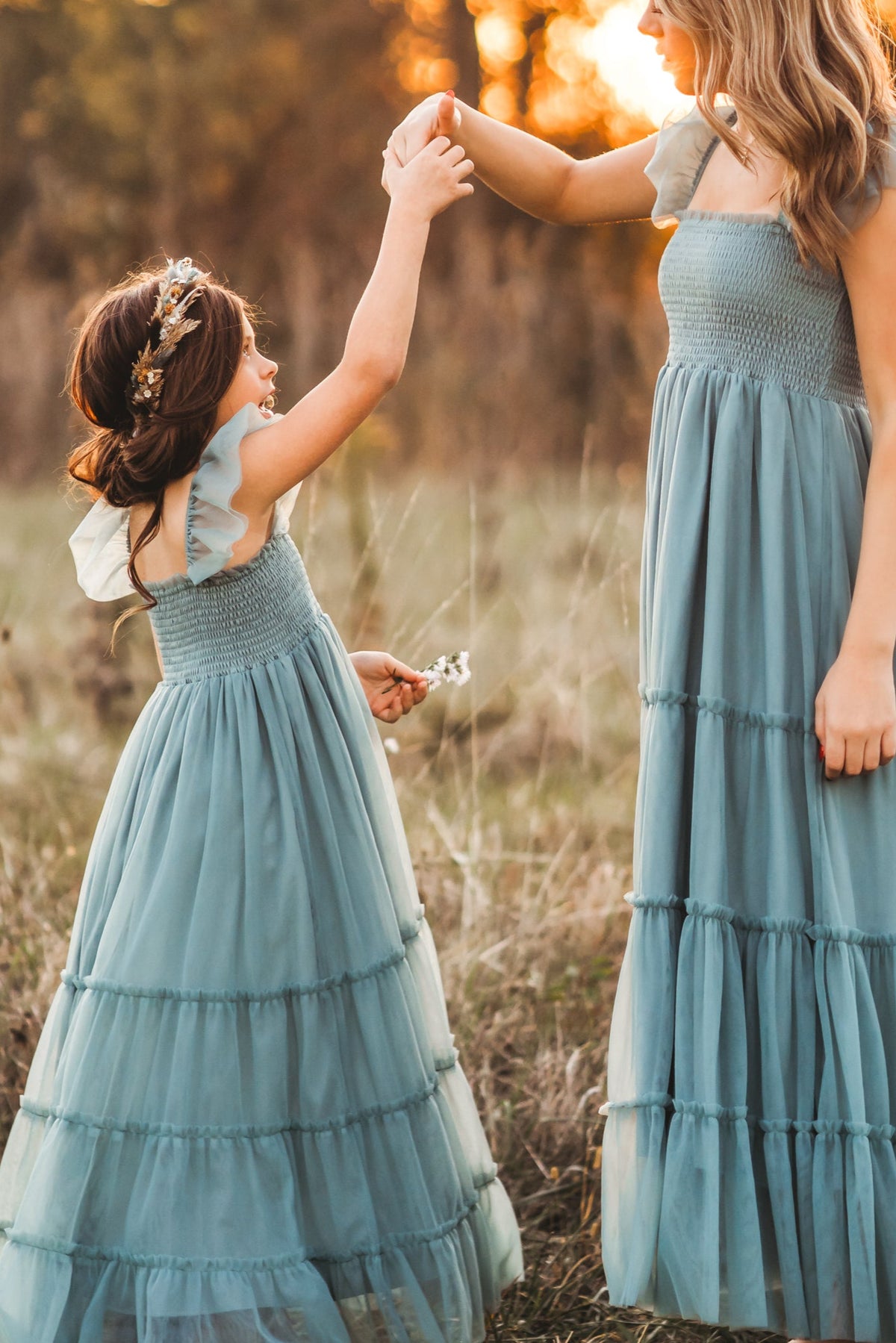 SS Girl's Dress Marabella Dress (soft teal tulle)