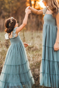 SS Girl's Dress Marabella Dress (soft teal tulle)