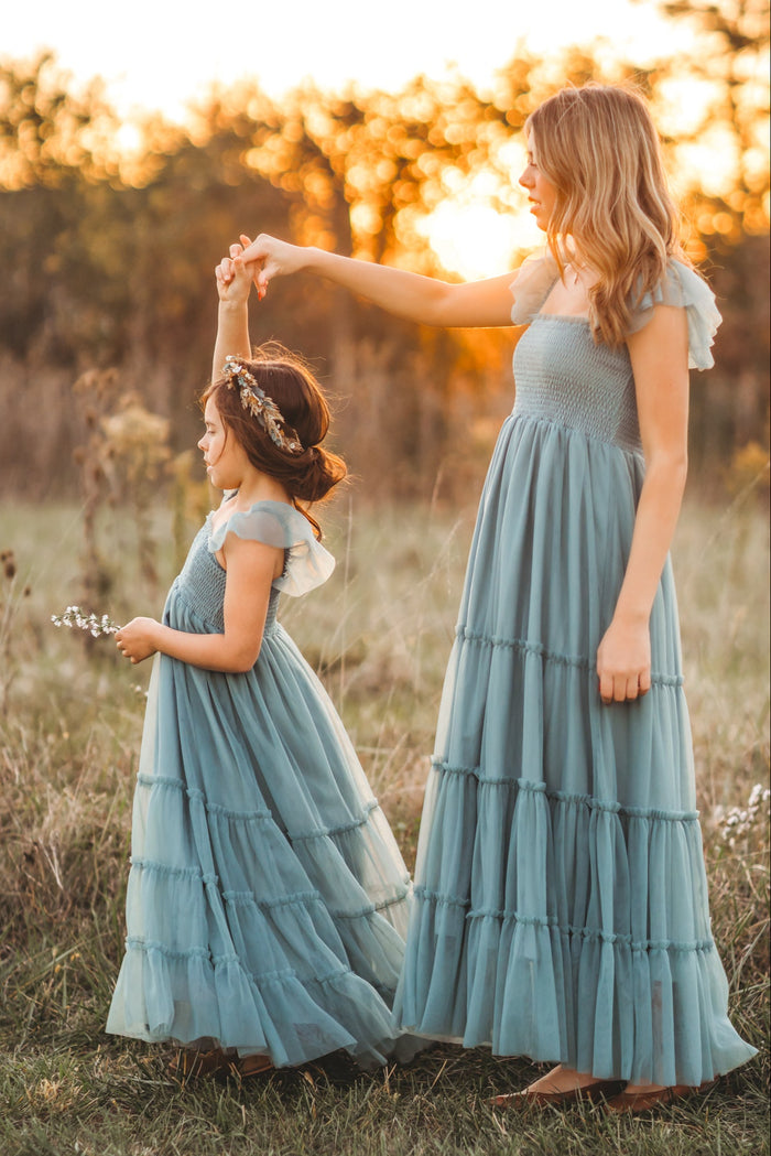SS Women's Dress Women's Marabella Dress (soft teal tulle)