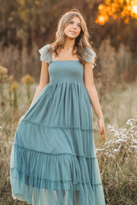 SS Women's Dress Women's Marabella Dress (soft teal tulle)