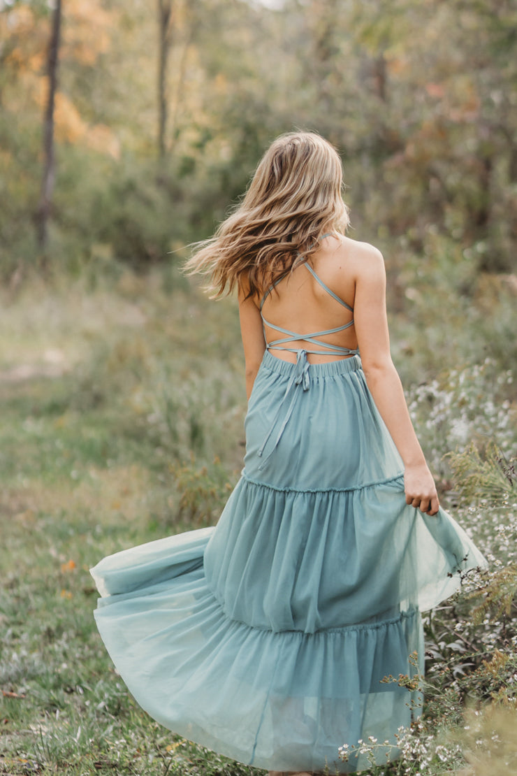 SS Women's Dress Women's Wendy Dress (soft teal tulle)