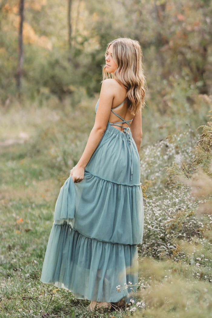 SS Women's Dress Women's Wendy Dress (soft teal tulle)