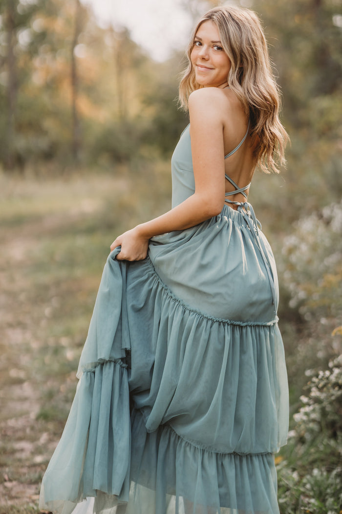 SS Women's Dress Women's Wendy Dress (soft teal tulle)
