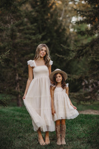 SS Girl's Dress Pia Dress (antique ivory tulle)