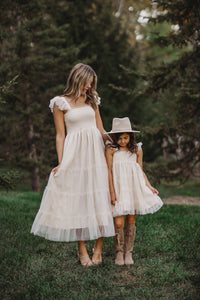 SS Girl's Dress Pia Dress (antique ivory tulle)