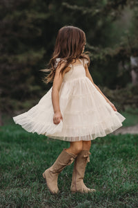 SS Girl's Dress Pia Dress (antique ivory tulle)