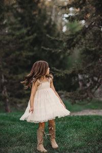 SS Girl's Dress Pia Dress (antique ivory tulle)