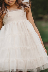 SS Girl's Dress Pia Dress (antique ivory tulle)