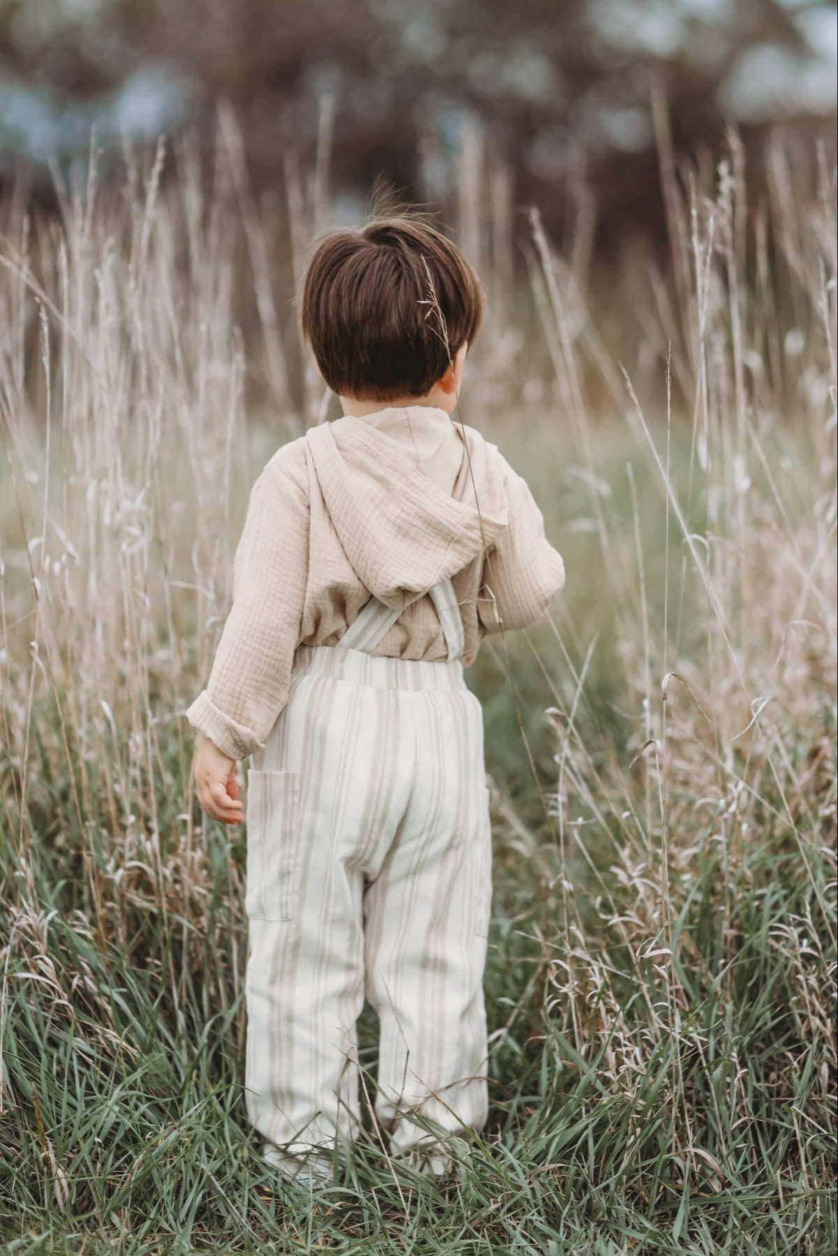 SS Boy's Top Knox Hoodie (latte muslin)
