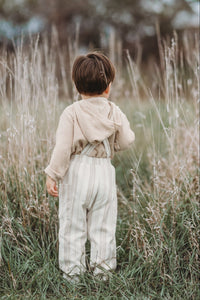 SS Boy's Top Knox Hoodie (latte muslin)