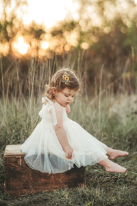 SS Girl's Dress Isa Dress (antique ivory tulle)