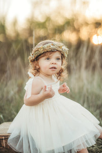 SS Girl's Dress Isa Dress (antique ivory tulle)