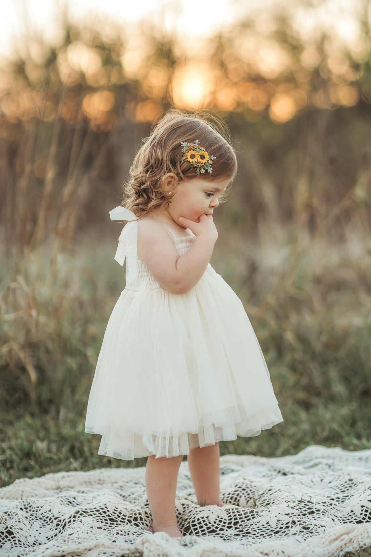 SS Girl's Dress Isa Dress (antique ivory tulle)