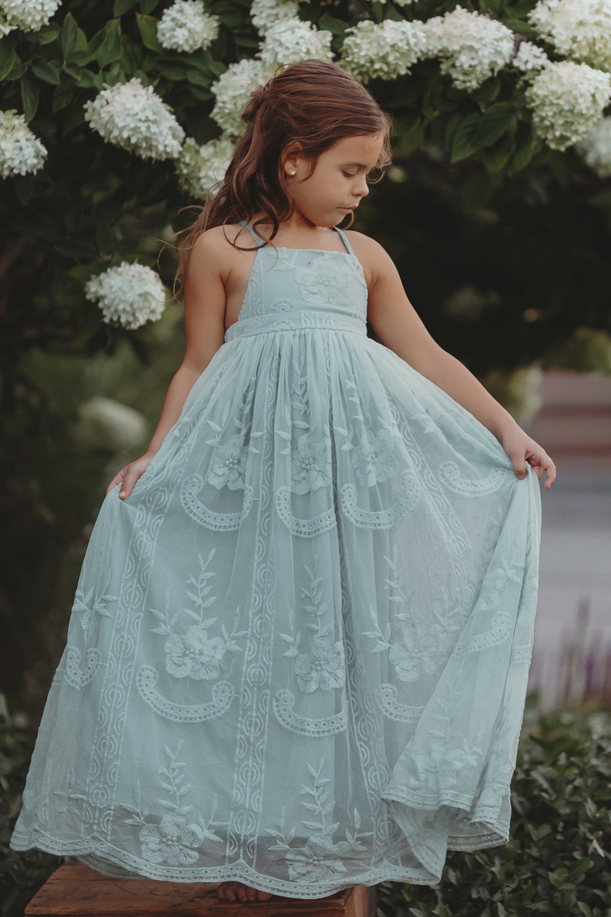 SS Girl's Dress Madeline Lace Dress (airy blue)