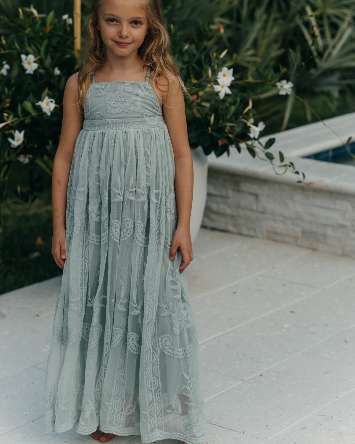 SS Girl's Dress Madeline Lace Dress (airy blue)
