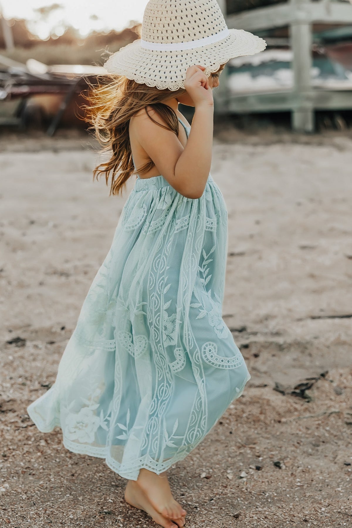 SS Girl's Dress Madeline Lace Dress (airy blue)