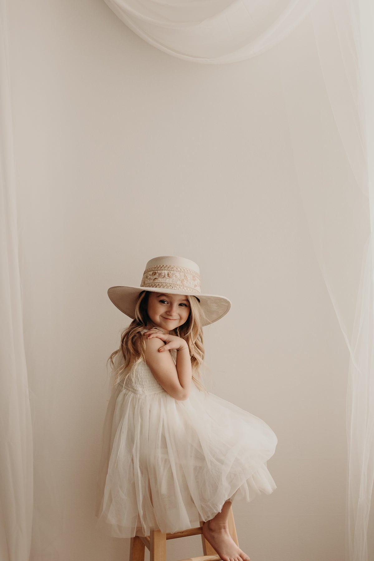 SS Girl's Dress Isa Dress (antique ivory tulle)