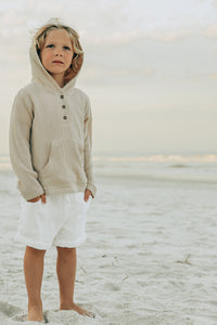 SS Boy's Top Knox Hoodie (latte muslin)