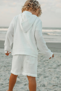 SS Boy's Top Knox Hoodie (white muslin)