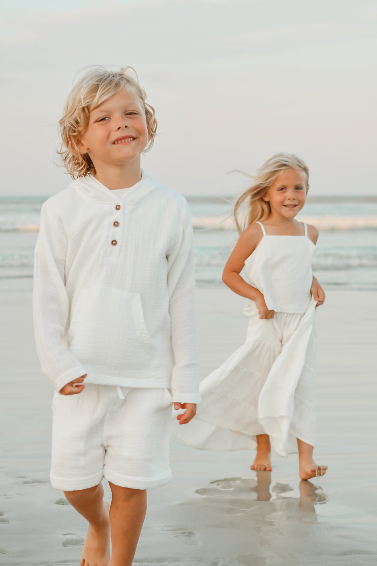 SS Boy's Bottoms Knox Shorts (white muslin)