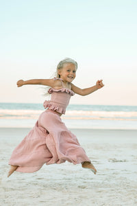 SS Girl's Bottoms Bella Maxi Pants (peony muslin)