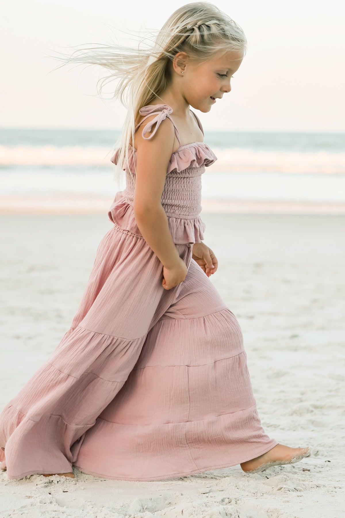 SS Girl's Bottoms Bella Maxi Pants (peony muslin)
