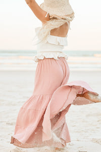 SS Girl's Bottoms Bella Maxi Pants (peony muslin)