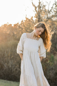 SS Women's Dress Women's Pippa Maxi (driftwood stripe linen)