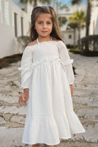 SS Girl's Dress Pippa Dress (white muslin)