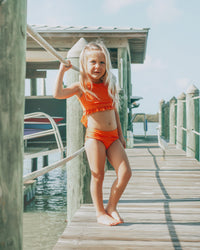 LB Girl's Swim Scoopback Set (turmeric) FINAL SALE