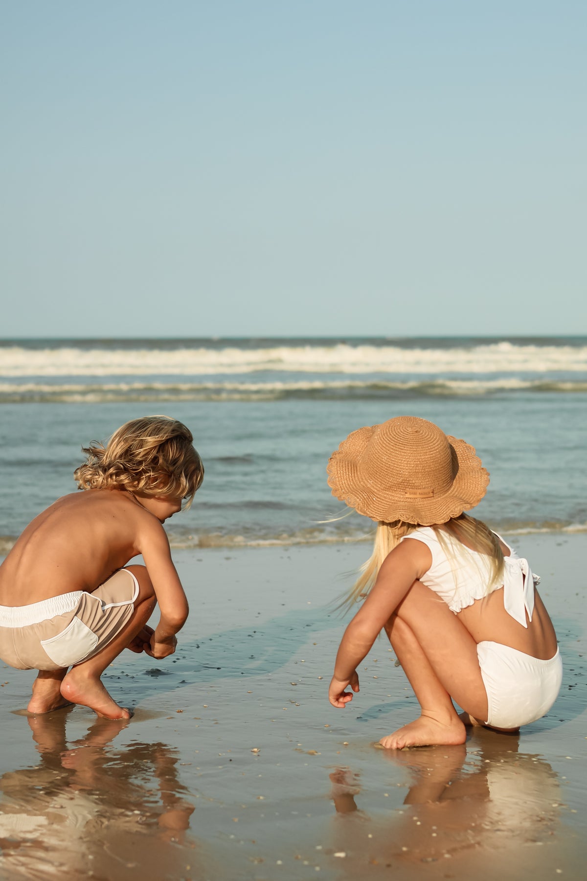 LB Girl's Swim Scoopback Set (bone)