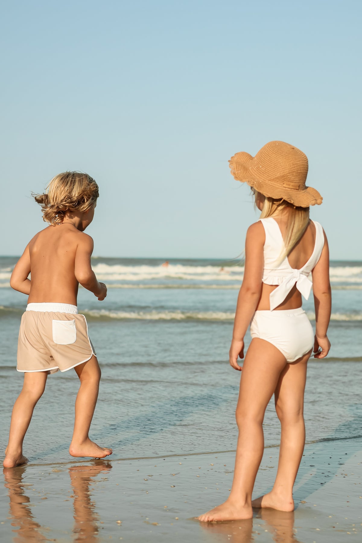 LB Girl's Swim Scoopback Set (bone)