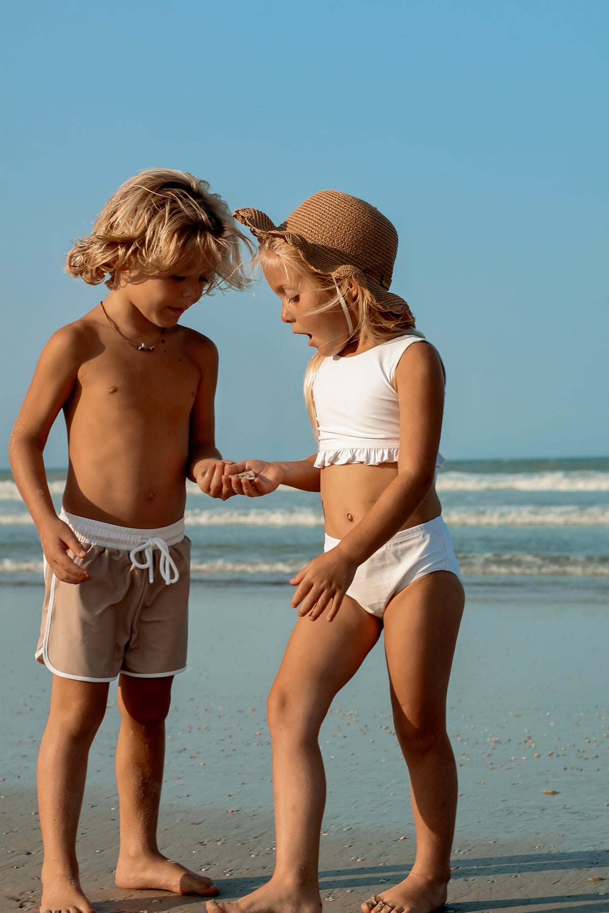 LB Girl's Swim Scoopback Set (bone)