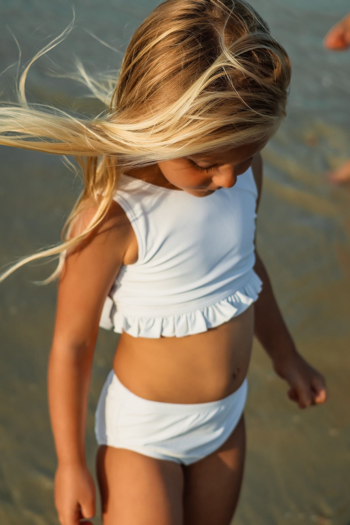 LB Girl's Swim Scoopback Set (bone)