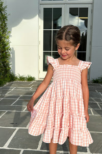 SS Girl's Dress Pia Dress (pink gingham)