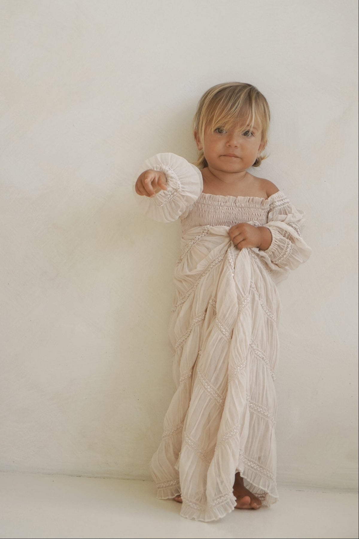 SS Girl's Dress Pippa Maxi (natural chiffon)