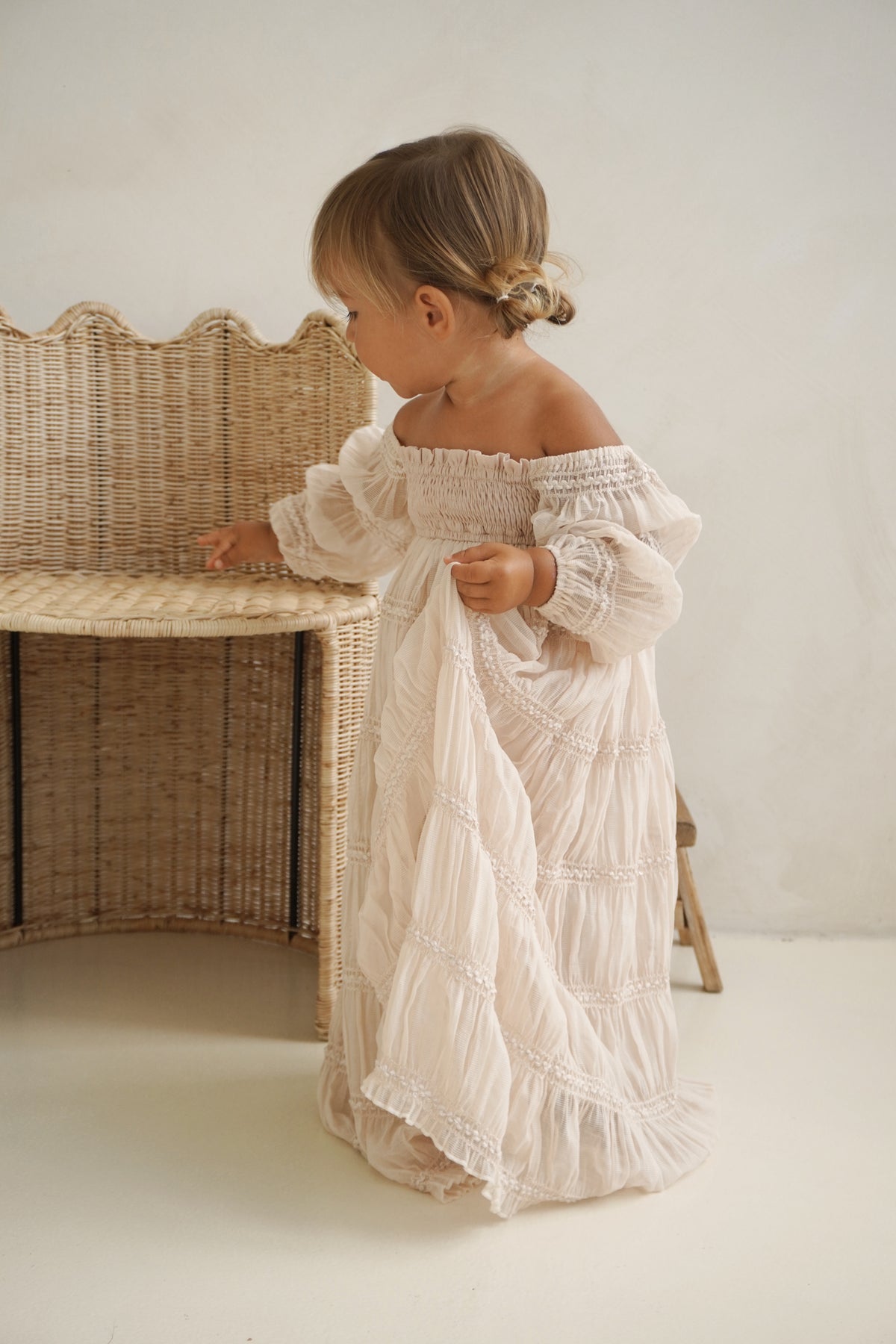 SS Girl's Dress Pippa Maxi (natural chiffon)